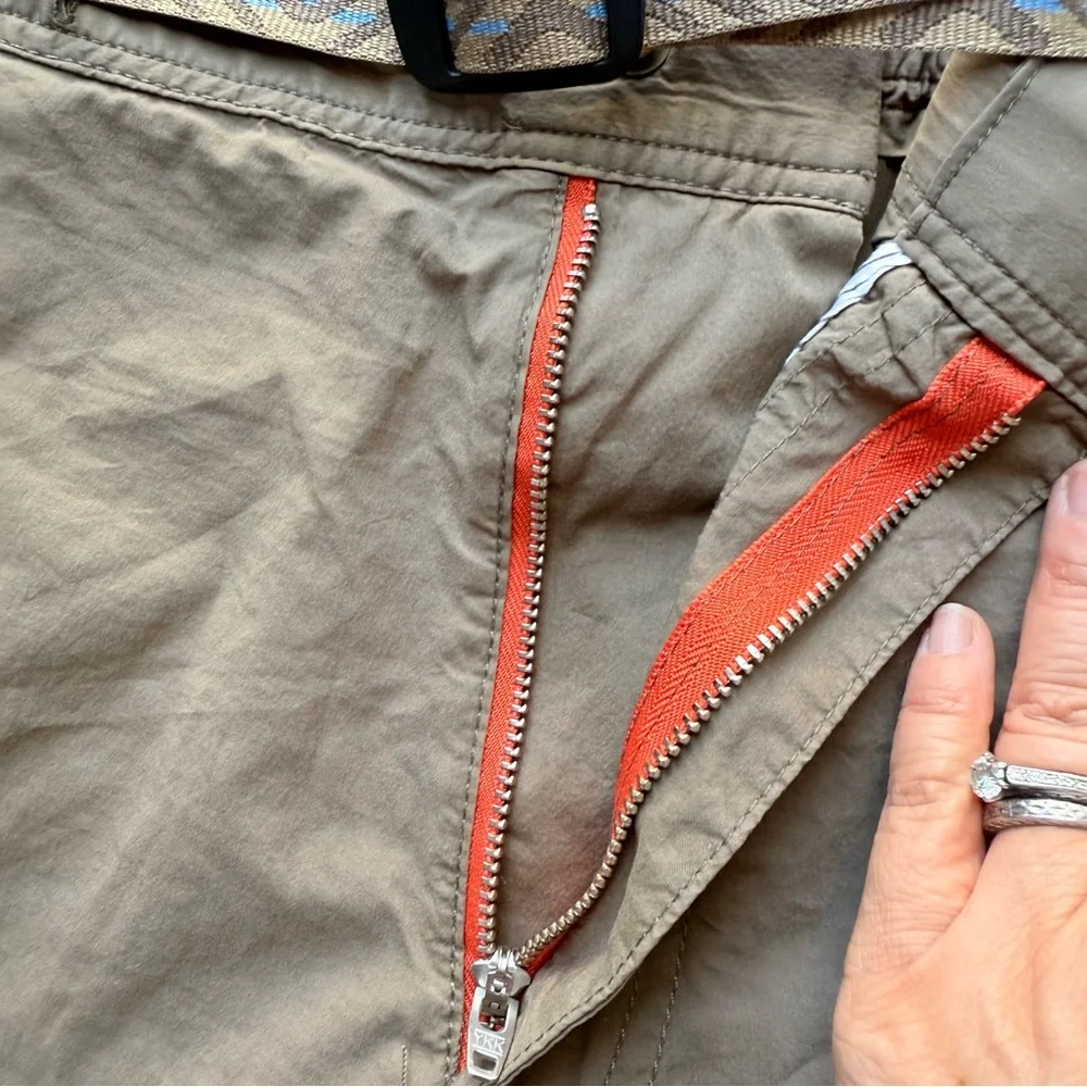 Faherty Rockpoint Belted Cotton-Blend Shell Hybrid Shorts Tan Brown XL